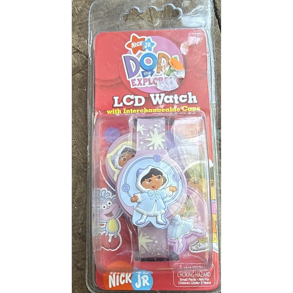 Vintage Dora The Explorer LCD Watch Interchangeable Caps